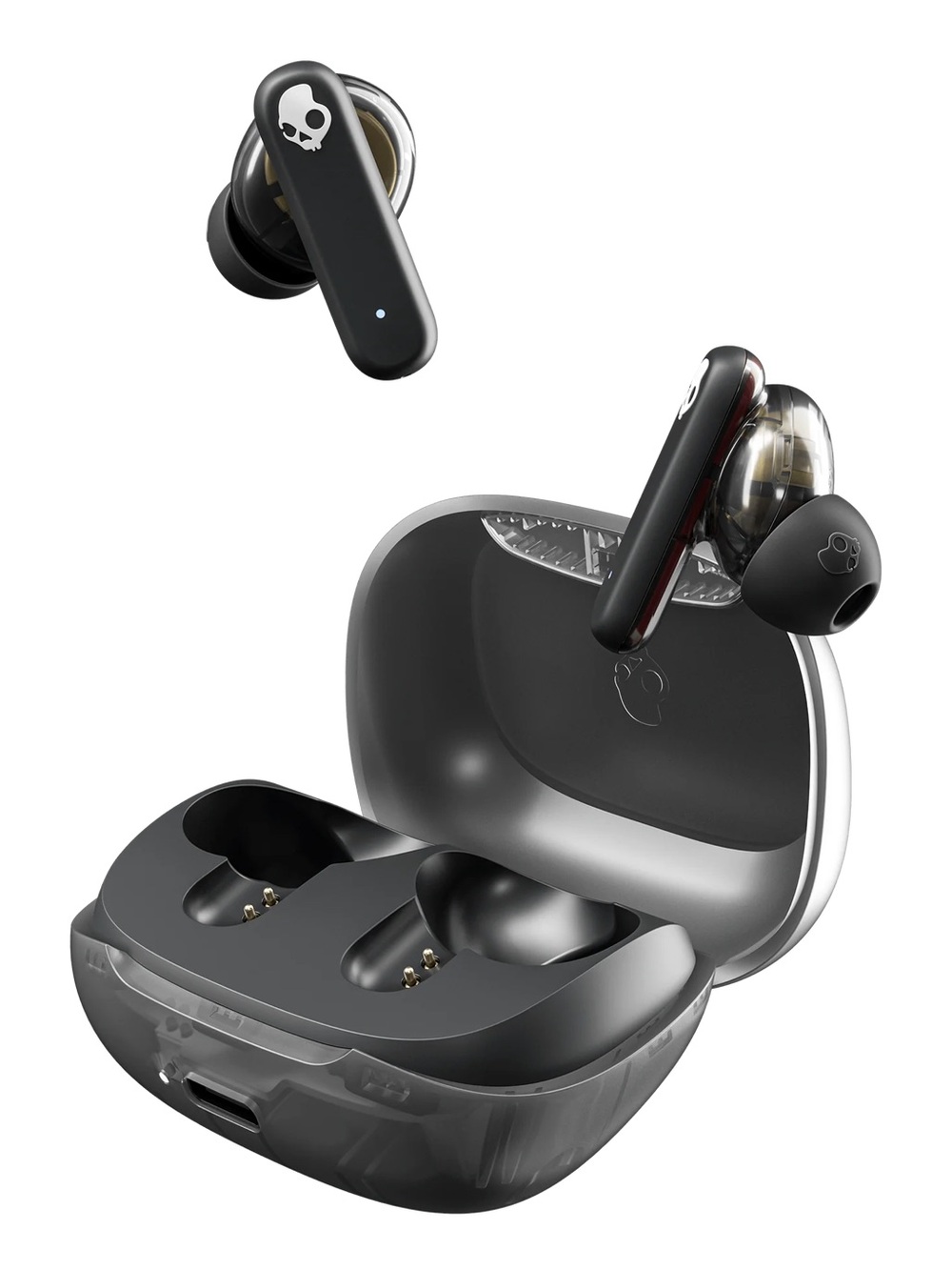 Skullcandy Black transparent smoking buds Wireless Earbuds with Charging Case